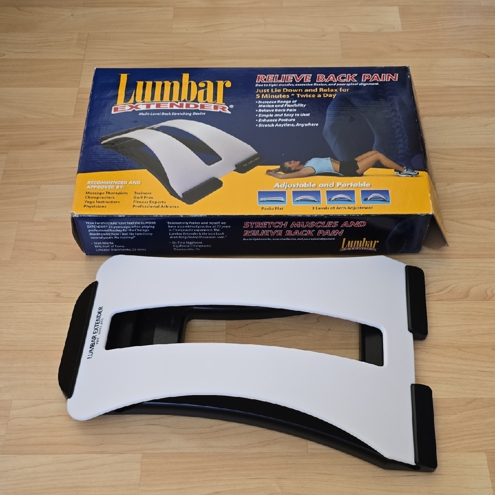 Lumbar Extender Multi-Level Back Stretching Device with 3 Adjustment Levels